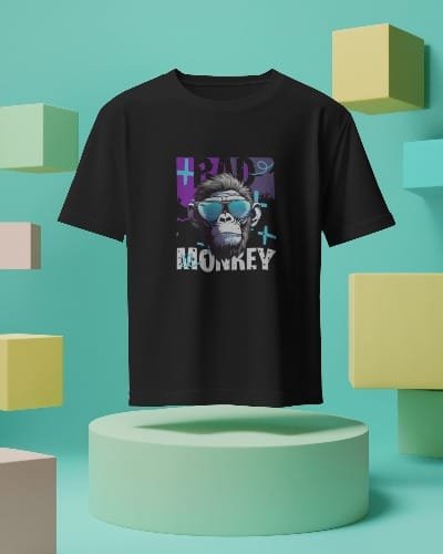 "BAD MONKEY" Supima® Cotton Graphic Tee – Luxe Streetwear by Avianscape
